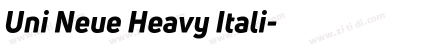 Uni Neue Heavy Itali字体转换